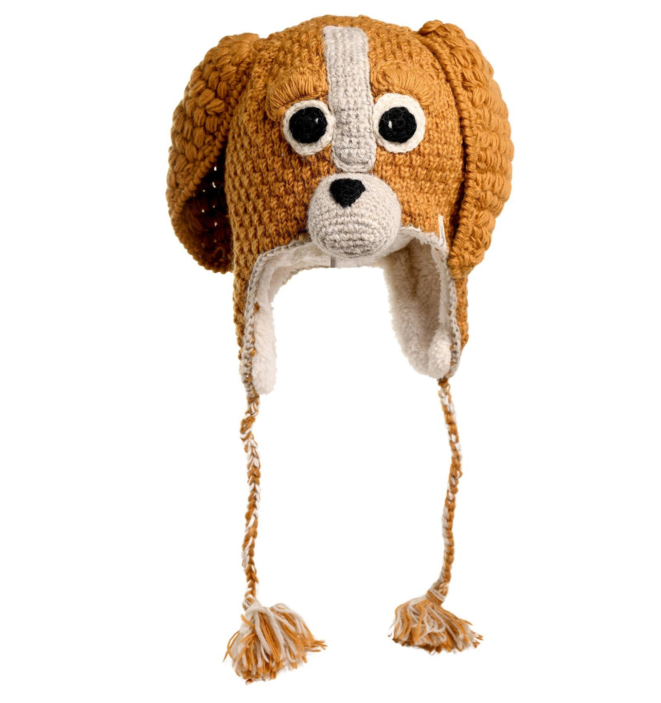 Nirvanna Designs Lucy Puppy Hand-Crochet Wool Earflap Hat