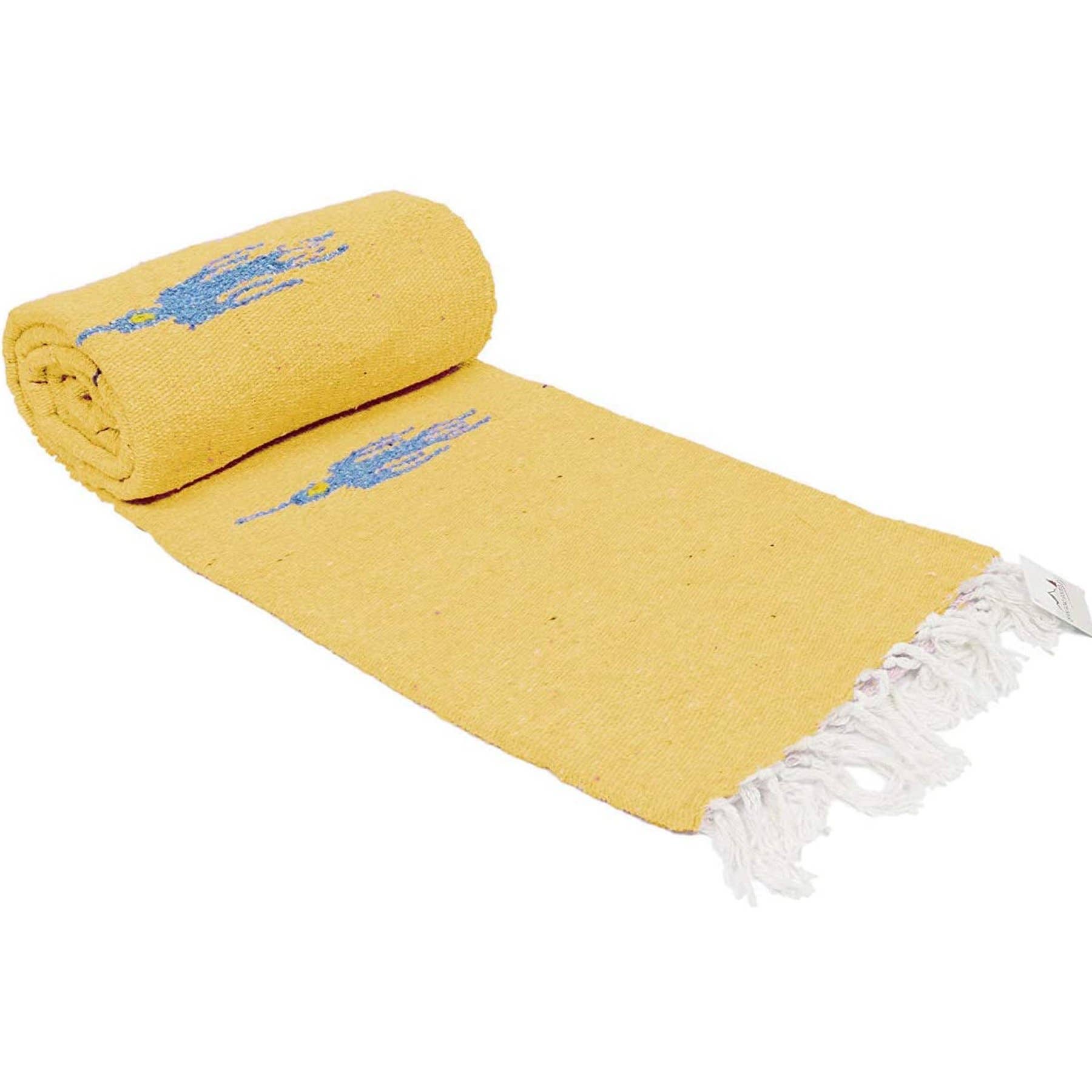 Yellow Thunderbird Baja Yoga Blanket