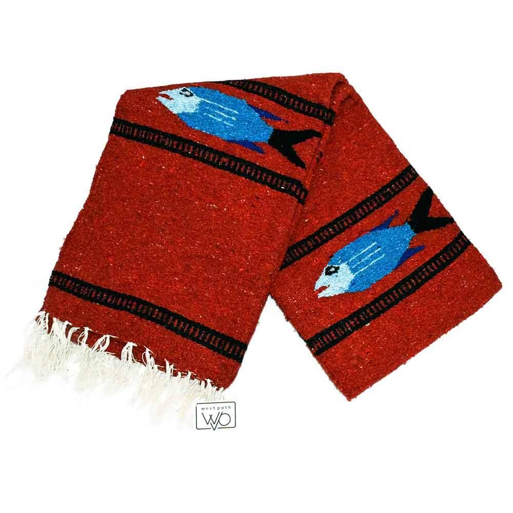 Red Earth Rust Baja Fish Yoga Blanket