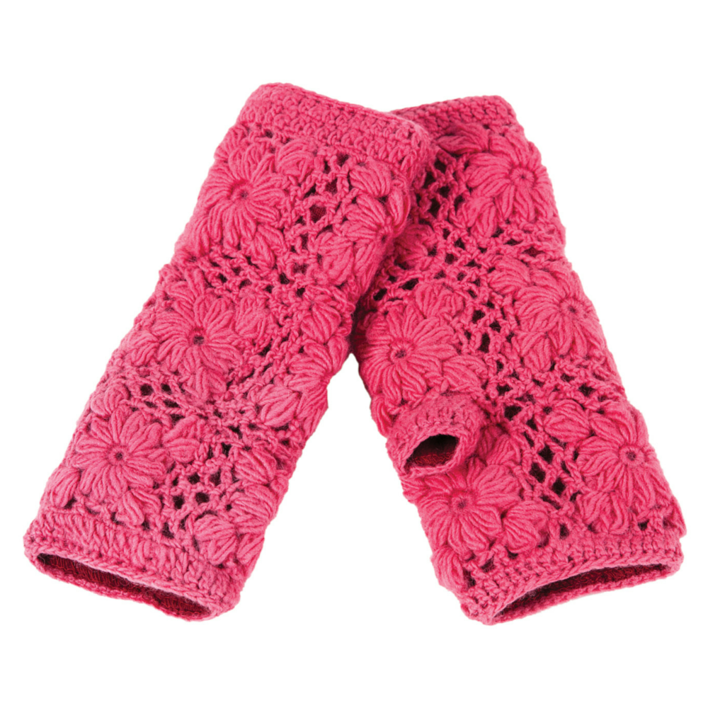 Nirvanna Designs Flower Crochet Wool Hand Warmers