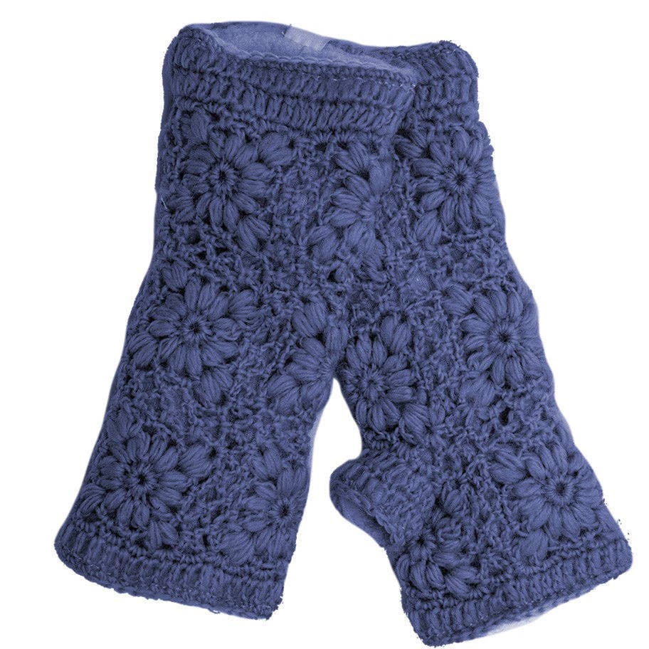 Nirvanna Designs Flower Crochet Wool Hand Warmers