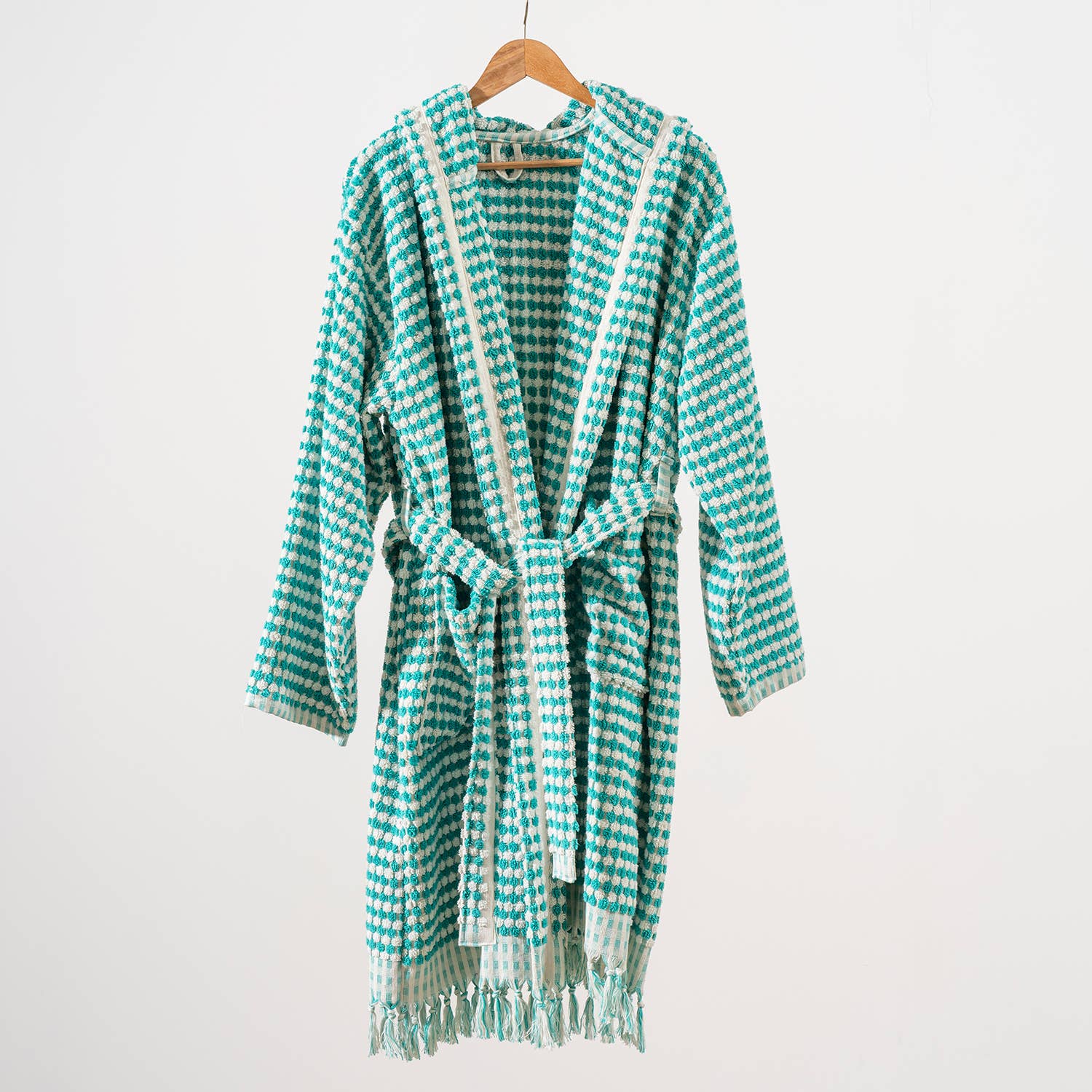 Stripe Bathrobe Handloom Turkish Cotton Resort Heavy Luxury
