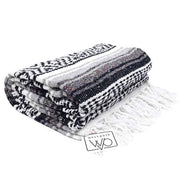 West Path Mexican Falsa Blanket / Black & White