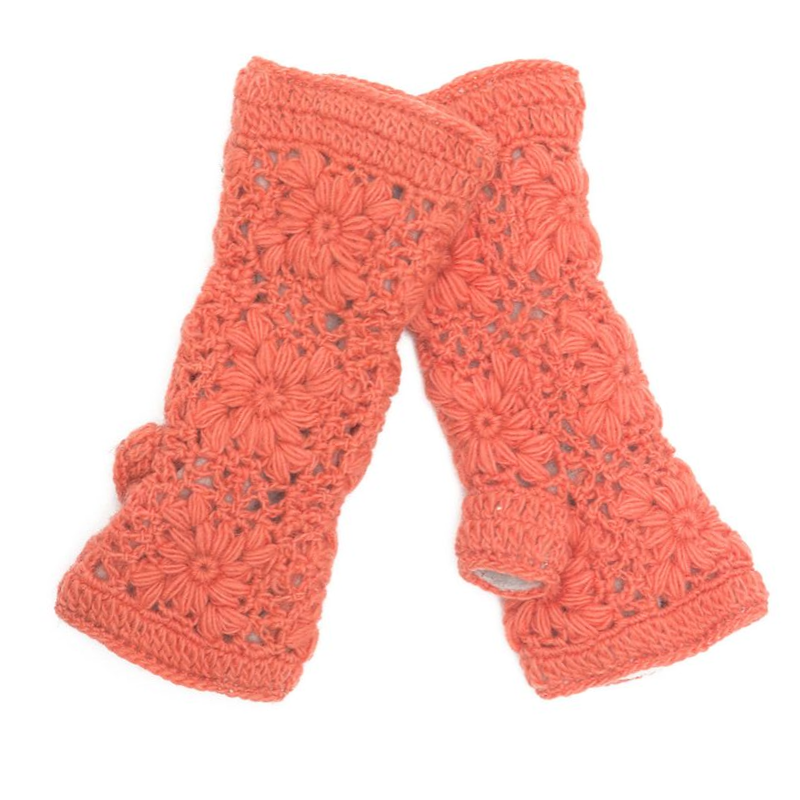Nirvanna Designs Flower Crochet Wool Hand Warmers