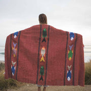 West Path Fish Mexican Baja Blanket / Rust Red