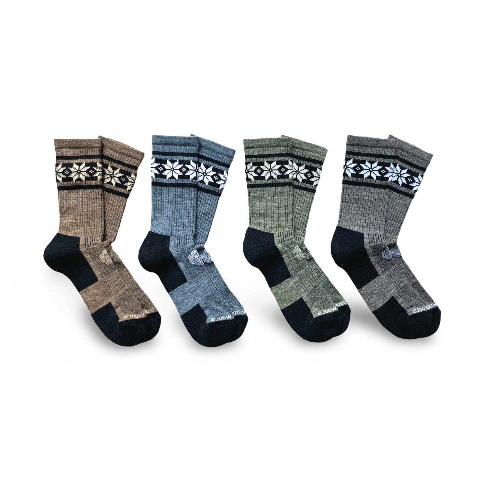 Nordic Wools Hike Merino Wool Blend Unisex Socks / 4-Pair Multi-Pack