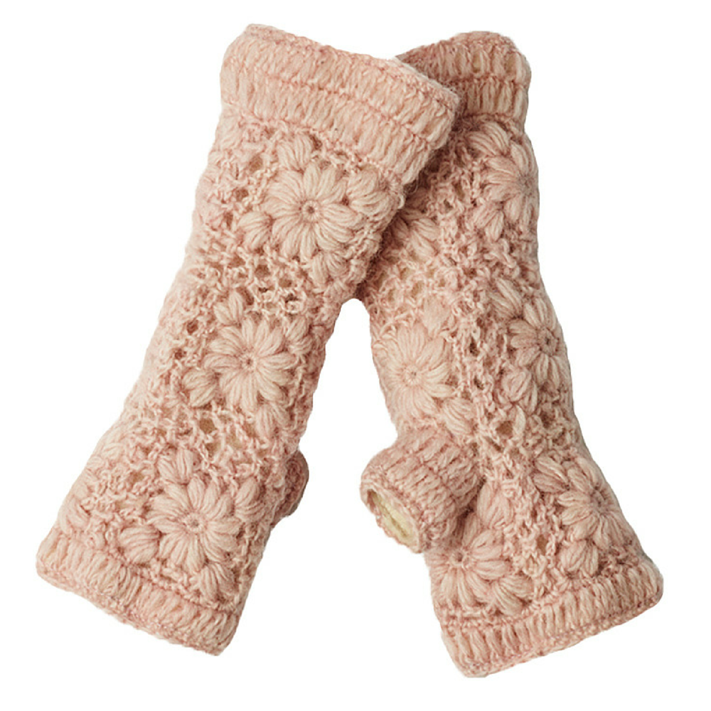 Nirvanna Designs Flower Crochet Wool Hand Warmers