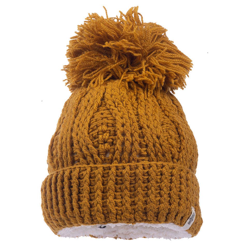 Big pom rib fold hat