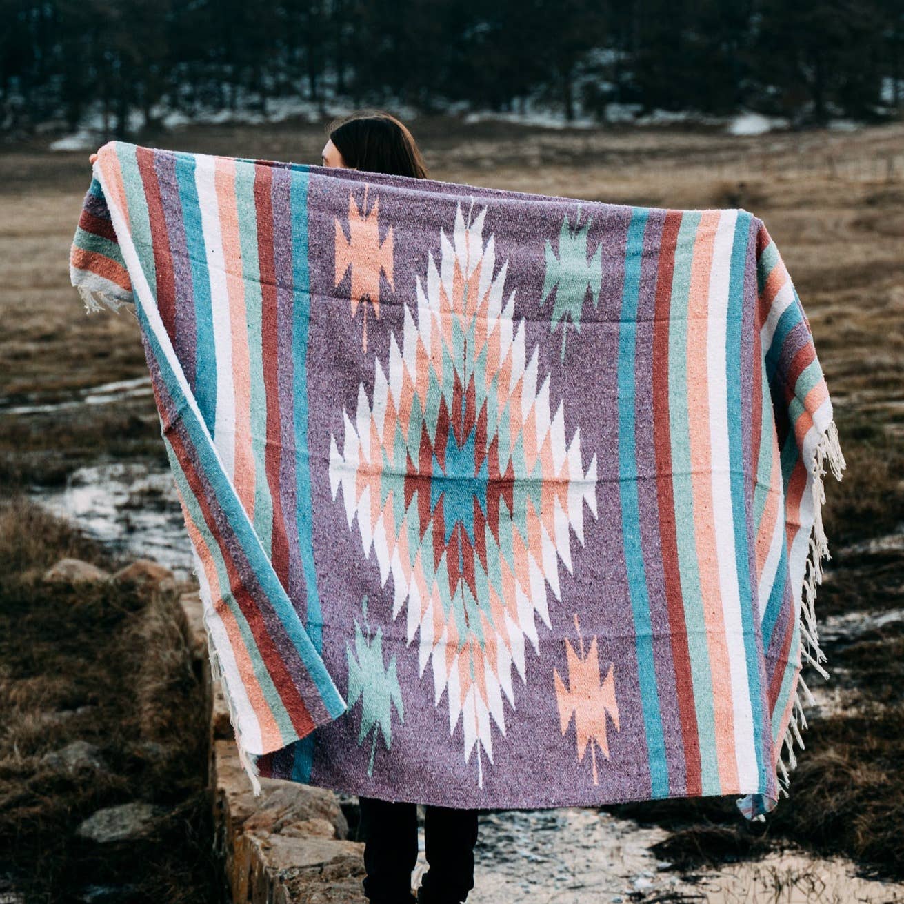 Purple Pastel Aztec Diamond