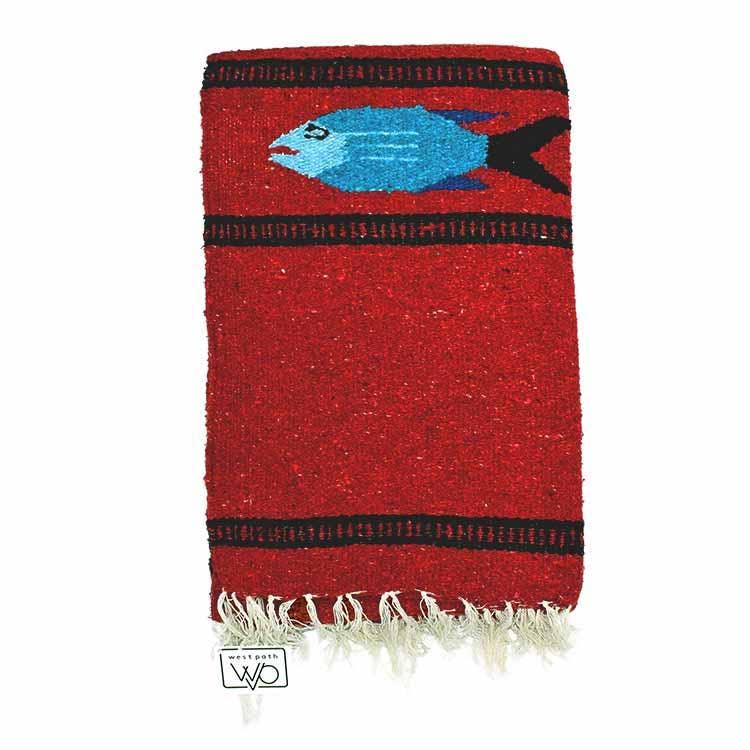 Red Earth Rust Baja Fish Yoga Blanket