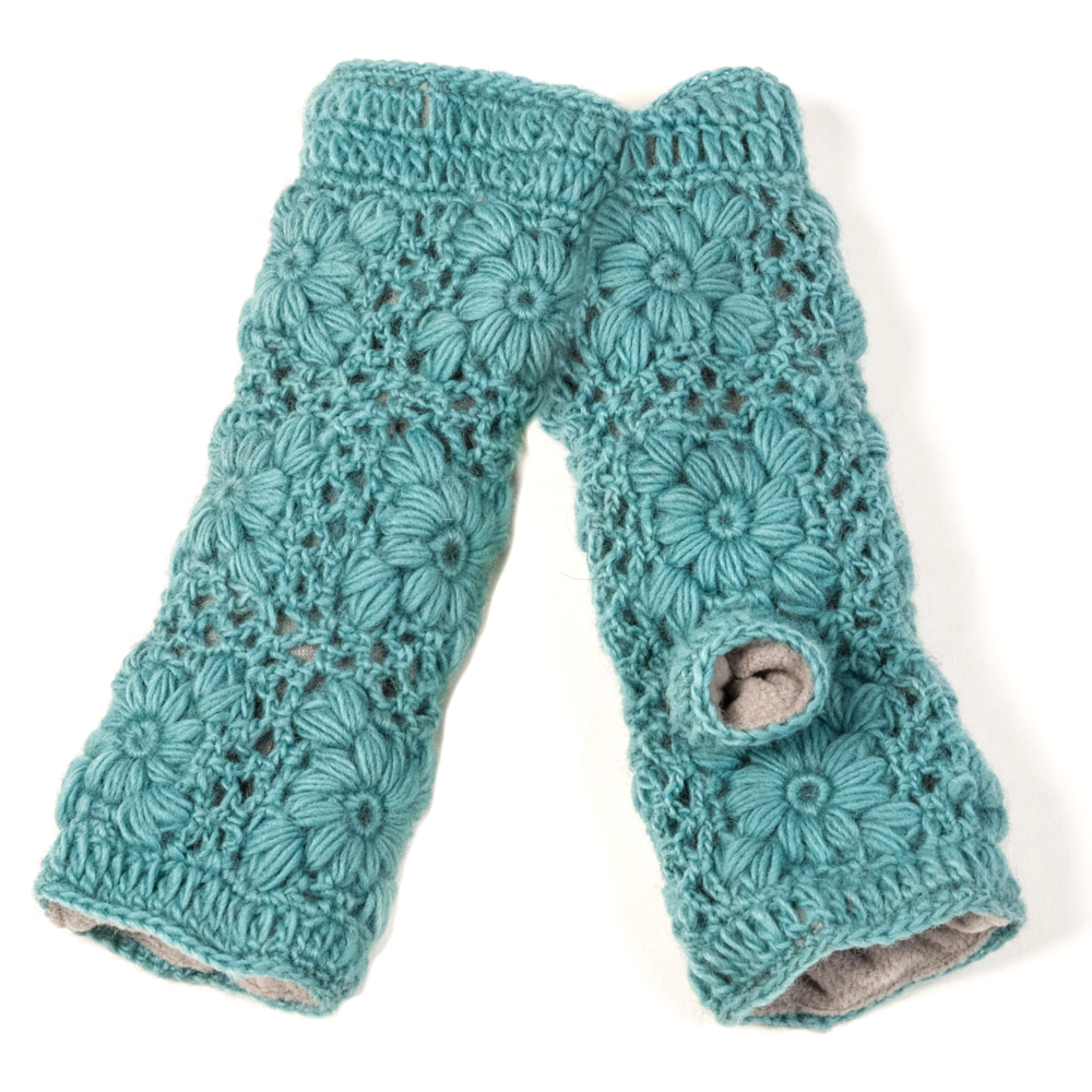 Nirvanna Designs Flower Crochet Wool Hand Warmers