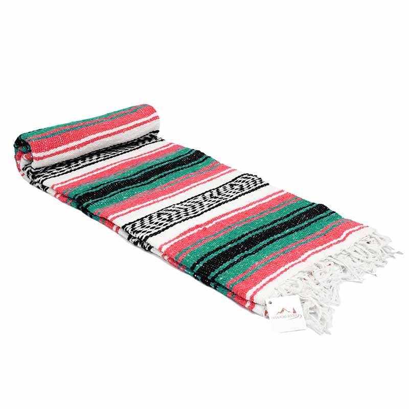Coral and Sea Green Falsa Yoga Blanket
