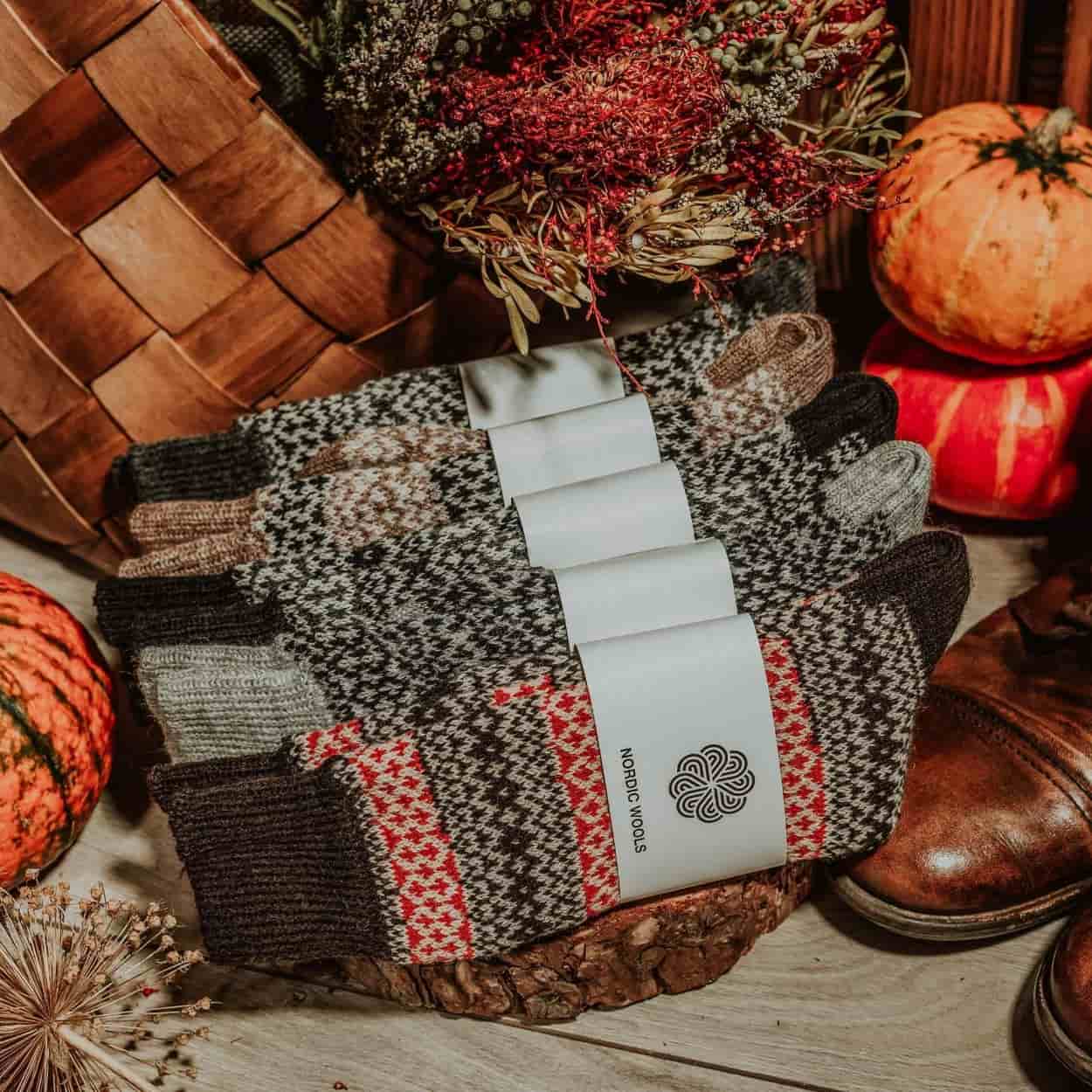 Nordic Wools Torsten Merino Wool Blend Unisex Socks / 5-Pair Multi-Pack