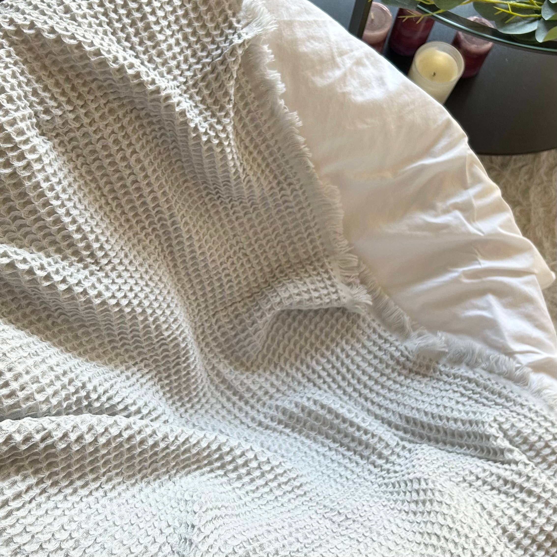 Waffle Soft 100% Turkish Cotton Blanket -  5 Colors