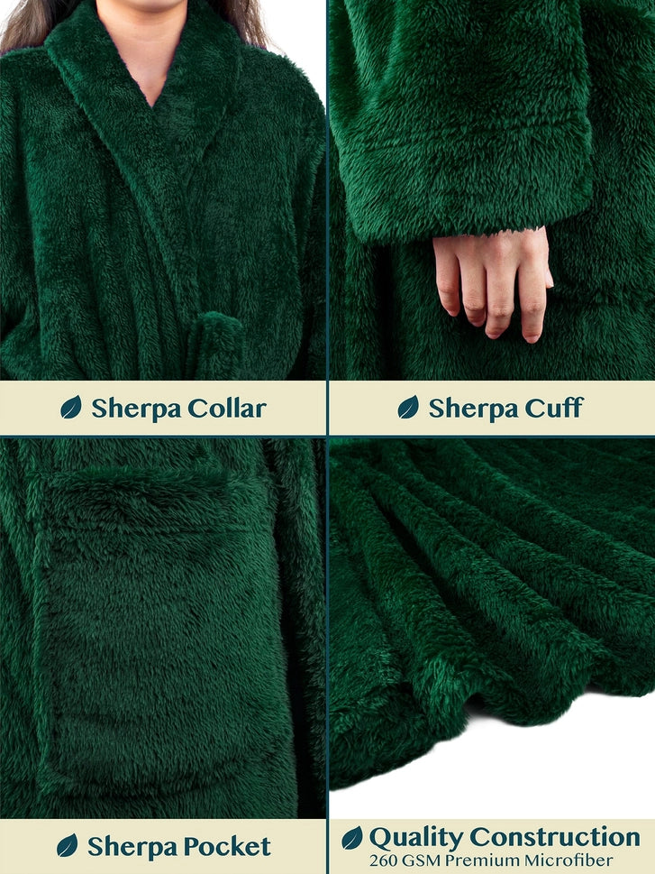 Pavilia Sherpa Fleece Women's Robe