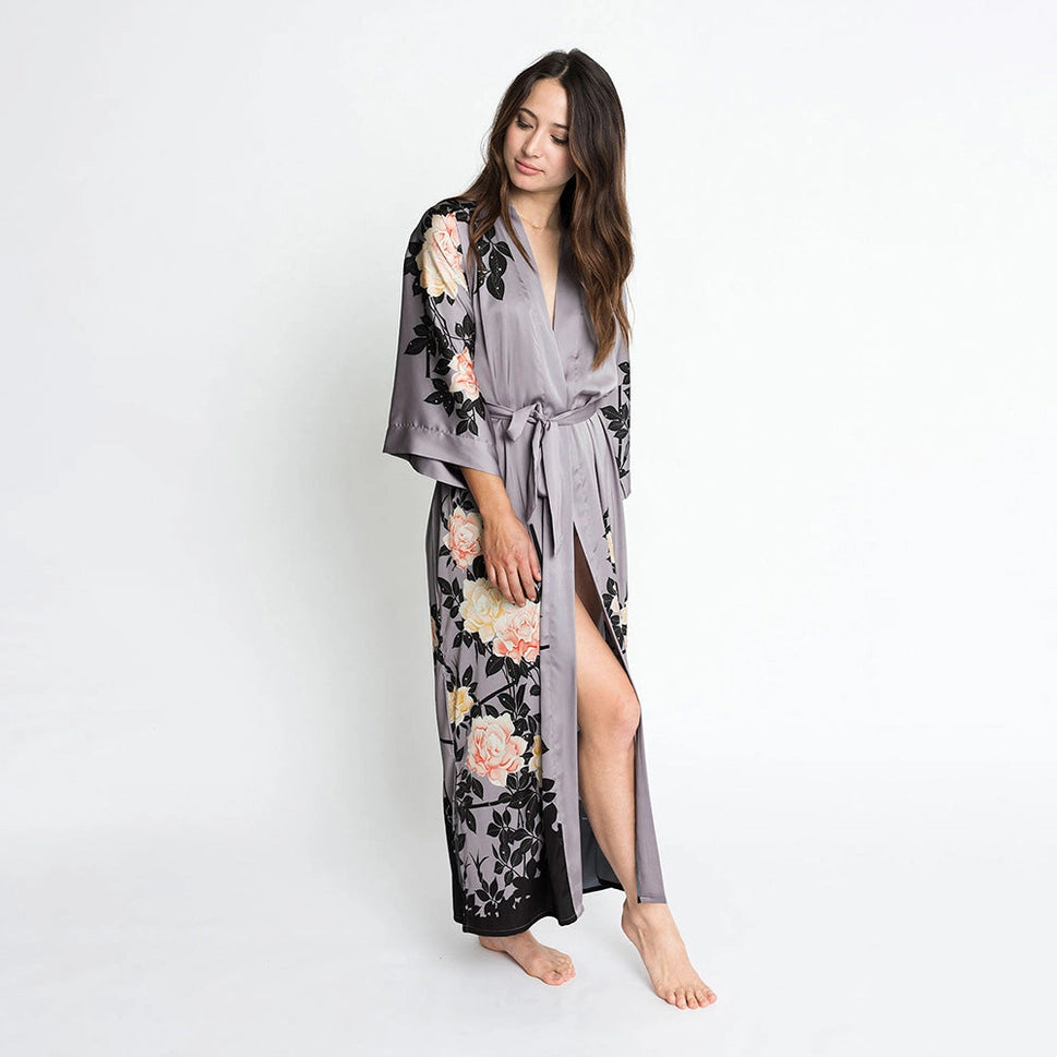 KIM+ONO Blush Rose Long Kimono Robe