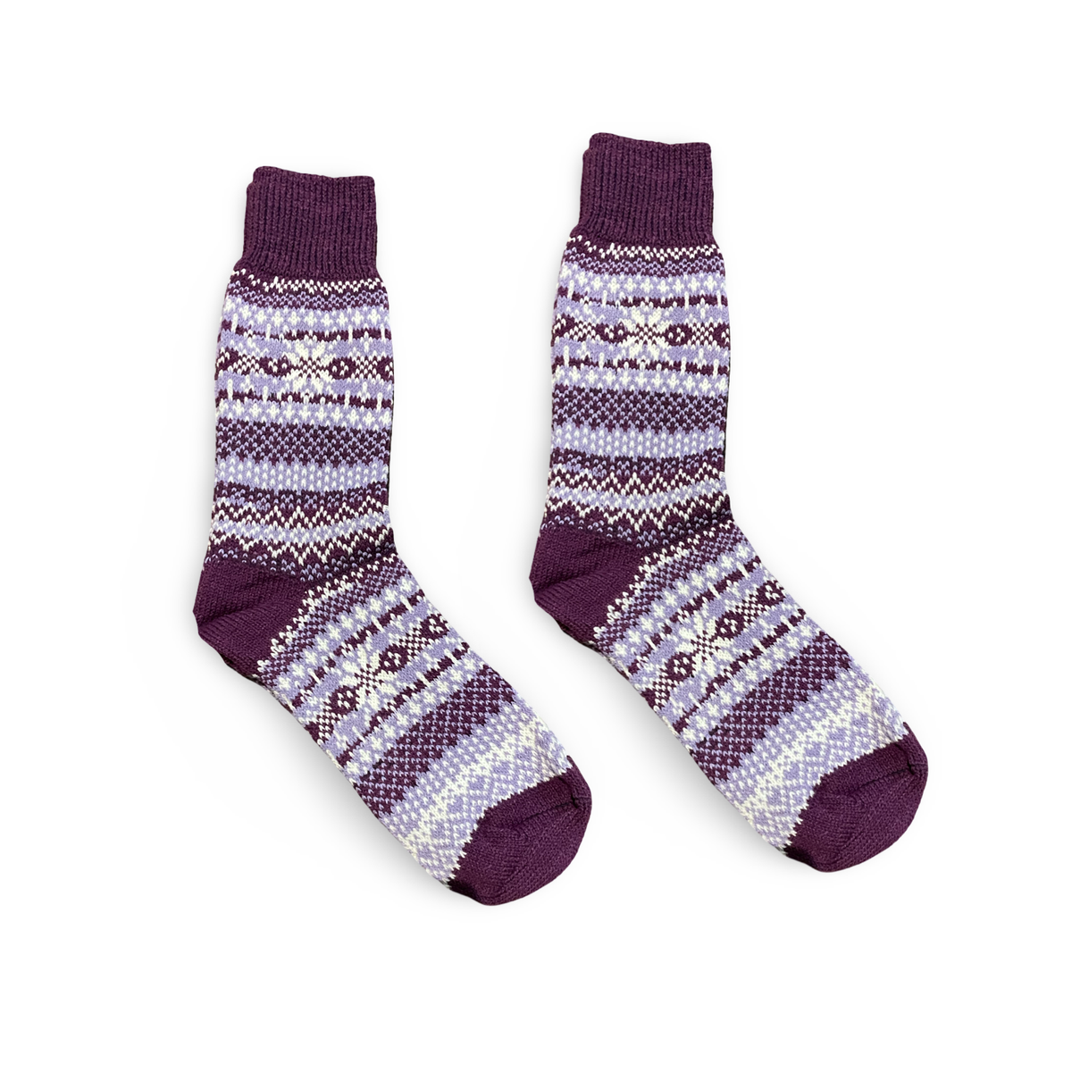 Nordic Wools Asenka Merino Wool Blend Unisex Socks / Rosa Purple Mix