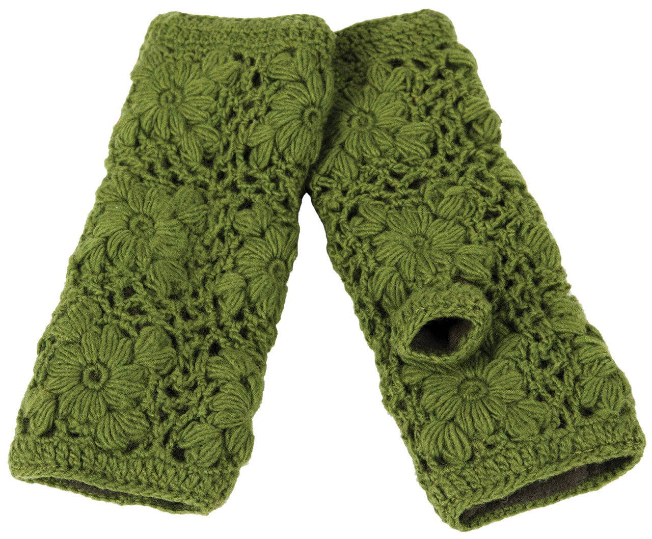 Nirvanna Designs Flower Crochet Wool Hand Warmers