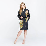 KIM+ONO Peony & Butterfly Women's Short Kimono Robe