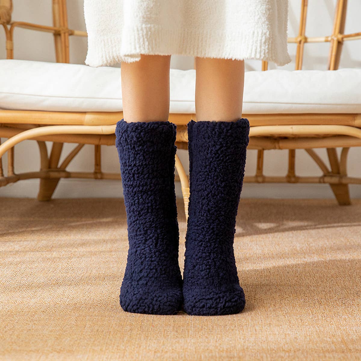 ACCITY Plush Sherpa on All Sides Slipper Socks
