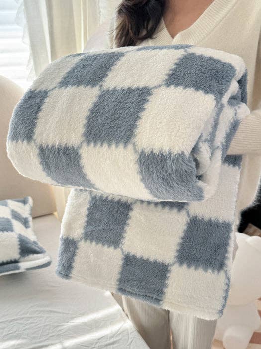 Home Coral Color Block Fleece Soft Blanket SKABL4090