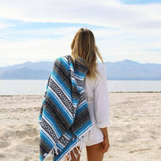 West Path Mexican Falsa Blanket / Blue
