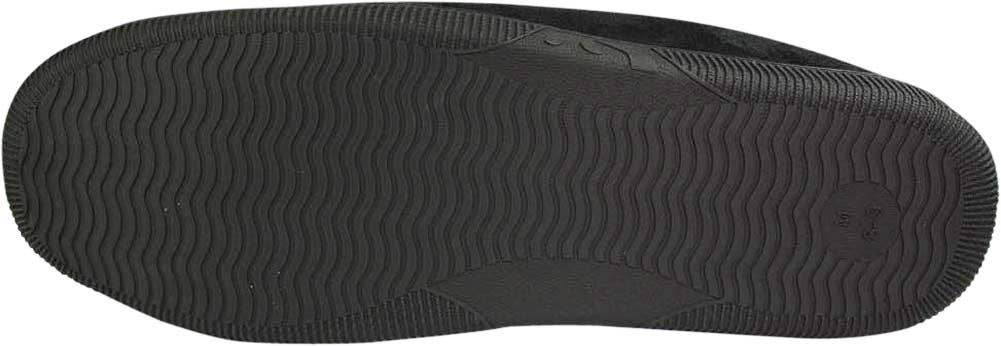 Norty Men's Faux Suede Memory Foam Moccasin Slippers / Black & Gray
