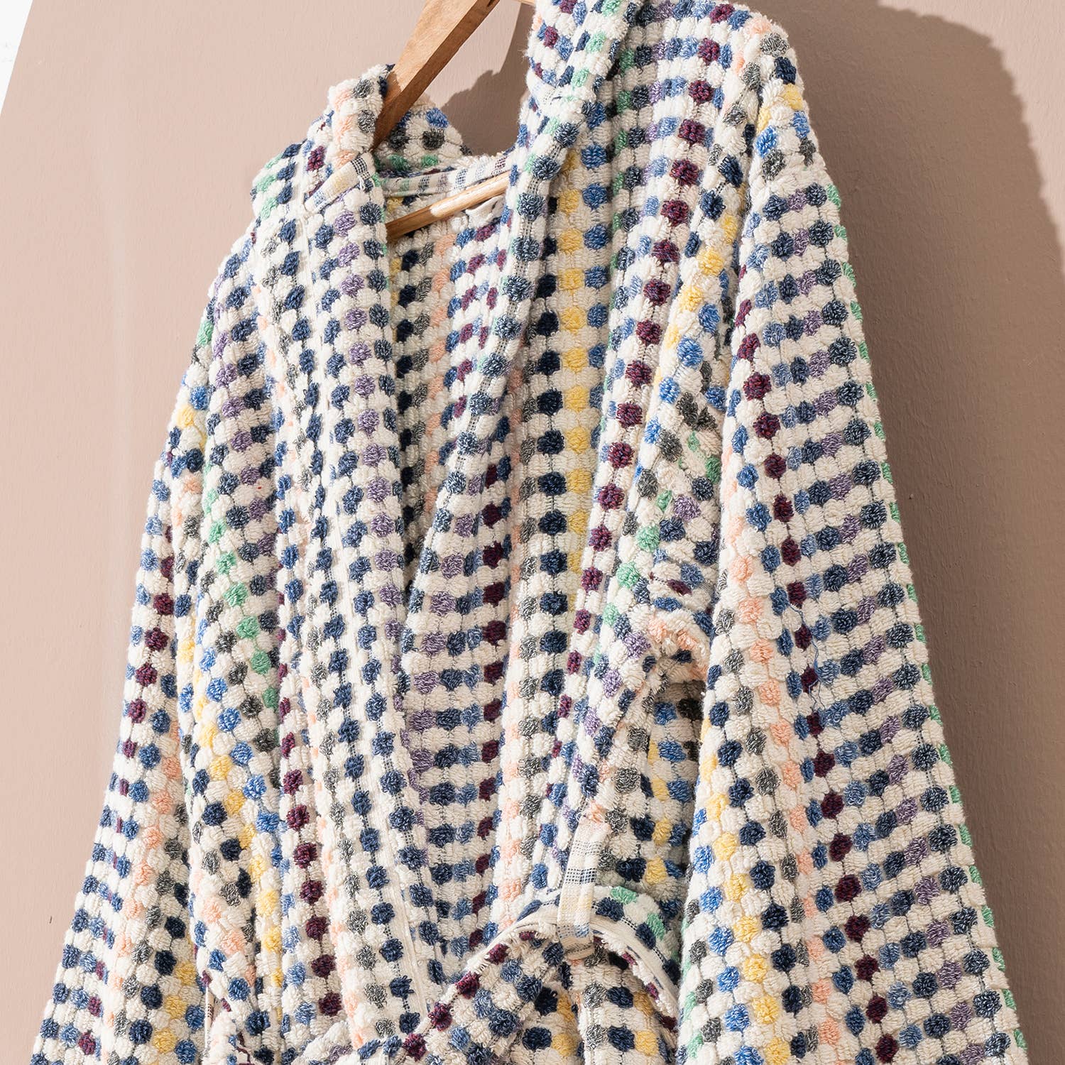 Pompom Bathrobe Handloom Turkish Cotton Resort Heavy Luxury