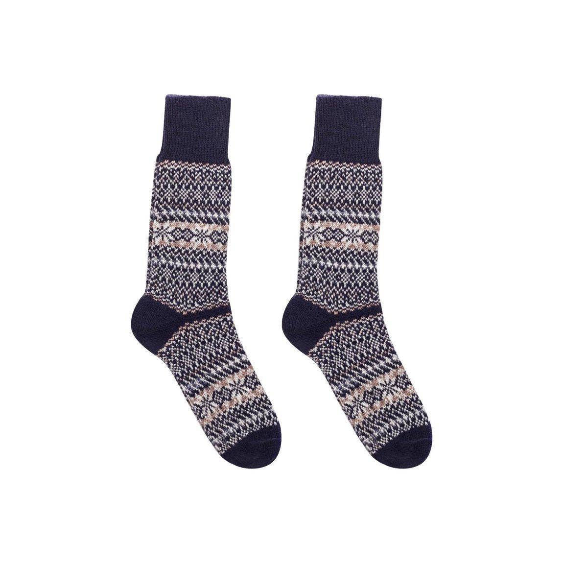 Nordic Wools Sigrid Merino Wool Blend Unisex Socks / Oxford Blue Mix