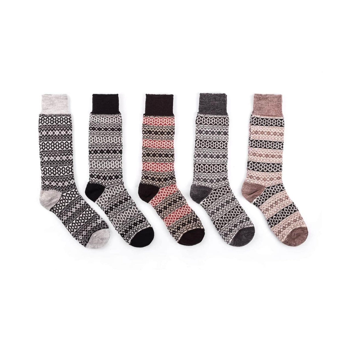 Nordic Wools Torsten Merino Wool Blend Unisex Socks / 5-Pair Multi-Pack