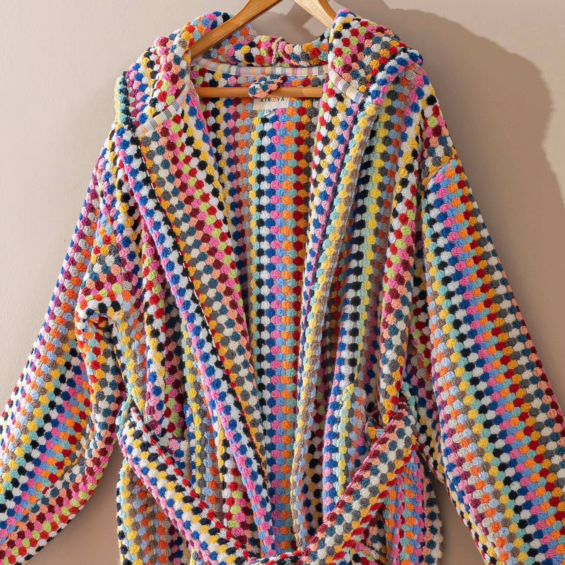 Pom Pom Bathrobe Handloom Turkish Cotton Resort Heavy Luxury