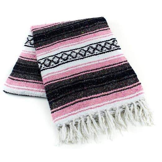 Mexican Blankets Pink Serape - Picnic | Camp | Yoga | Beach