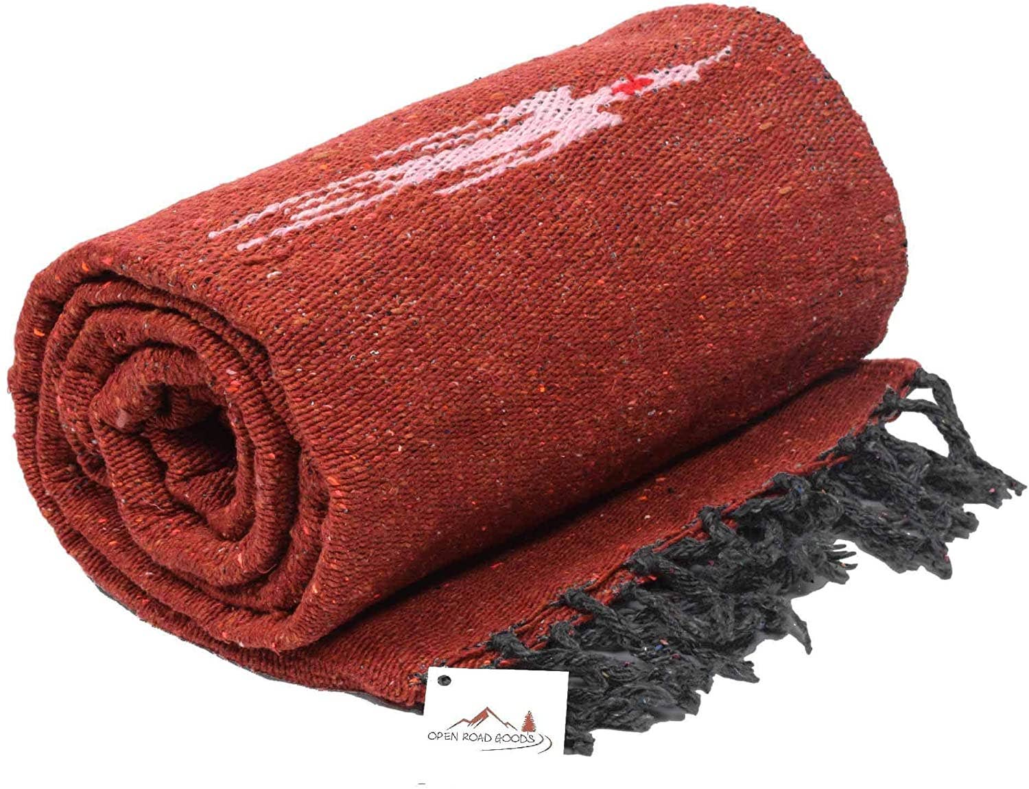 Rust Red Baja Thunderbird Mexican Blanket