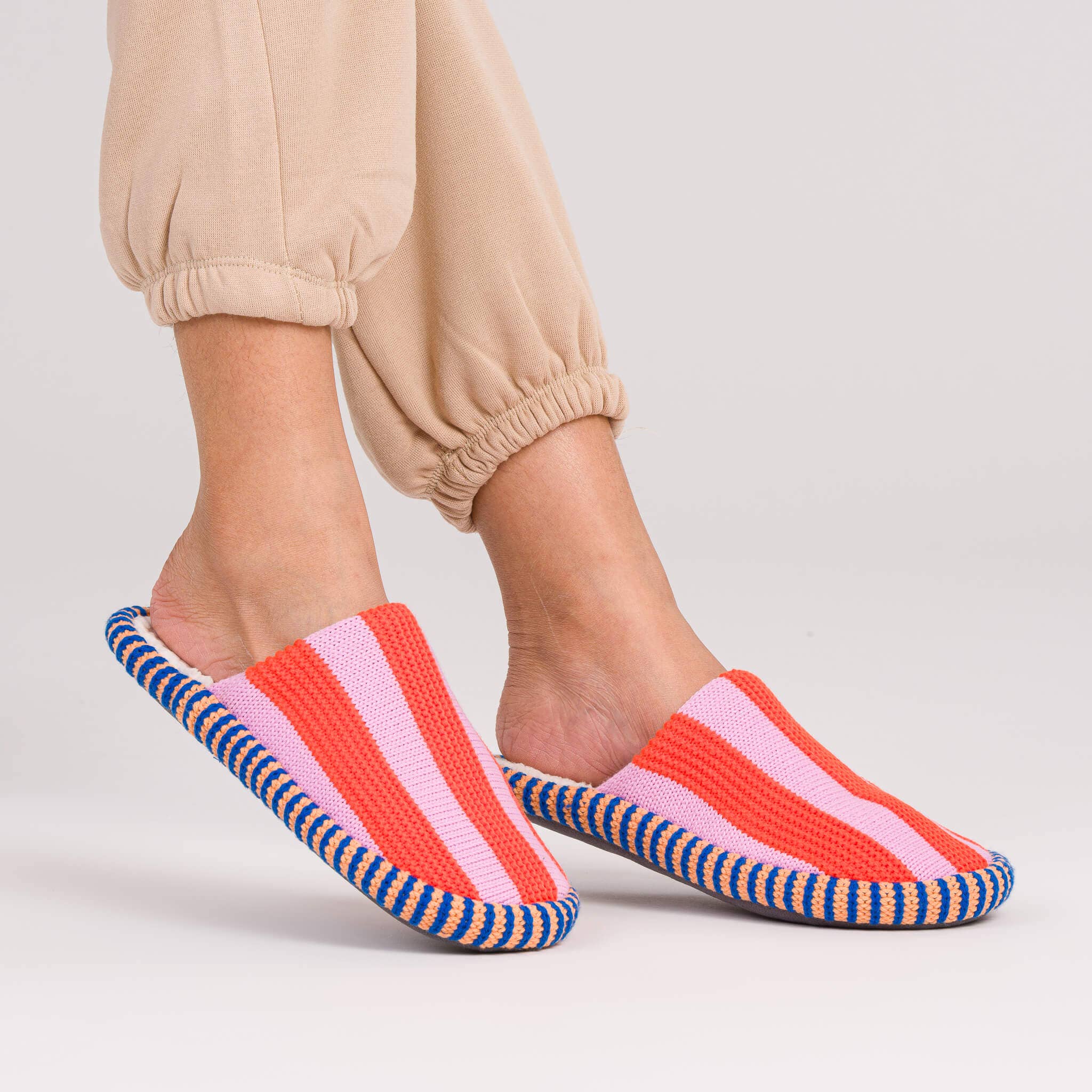 Super Stripe Mule Slippers