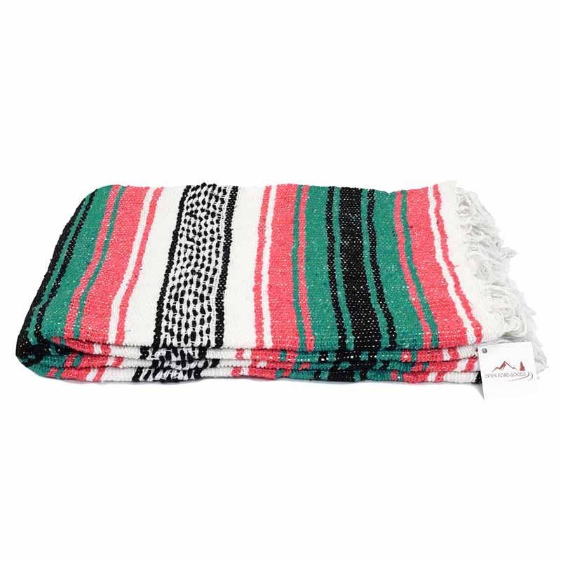 Coral and Sea Green Falsa Yoga Blanket