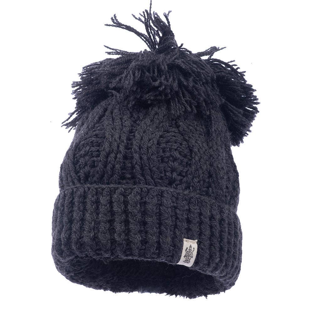 Big pom rib fold hat