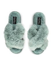 Beverly Faux Fur Open Toe Plush Slide Slipper