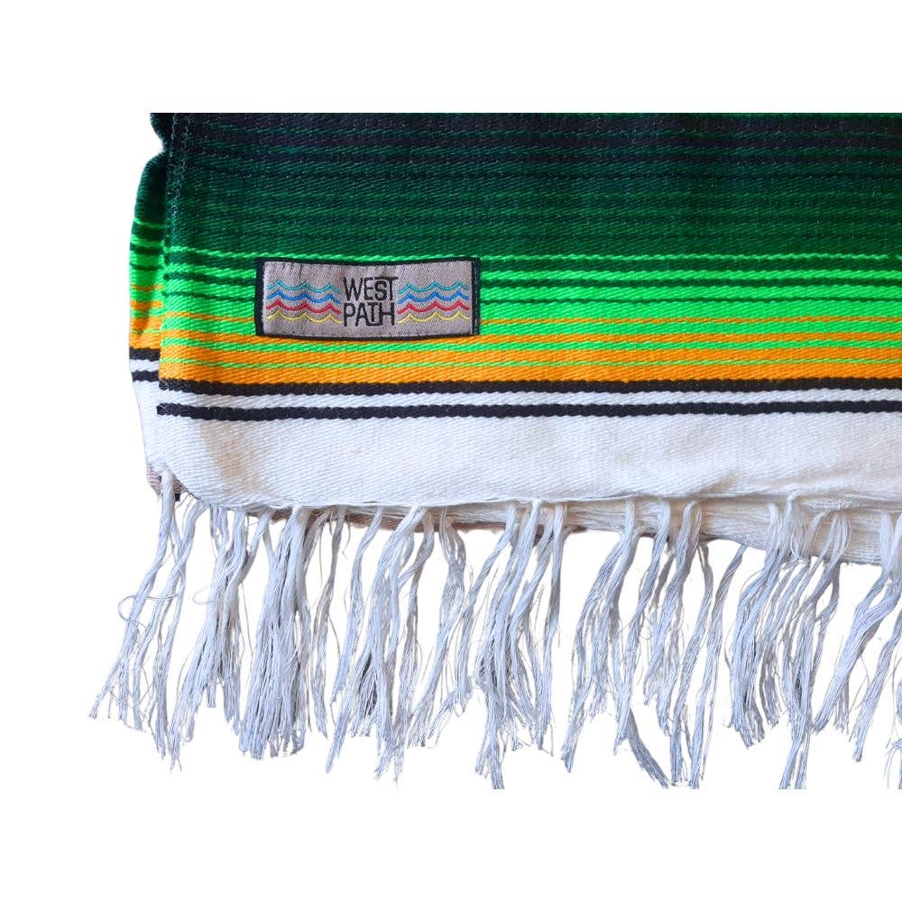 West Path Mexican Serape Blanket / Desert Rainbow