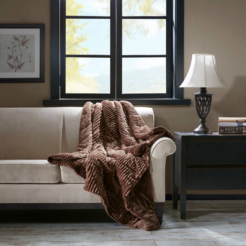 Corduroy Plush 60x70" Winter Warm Throw Blanket