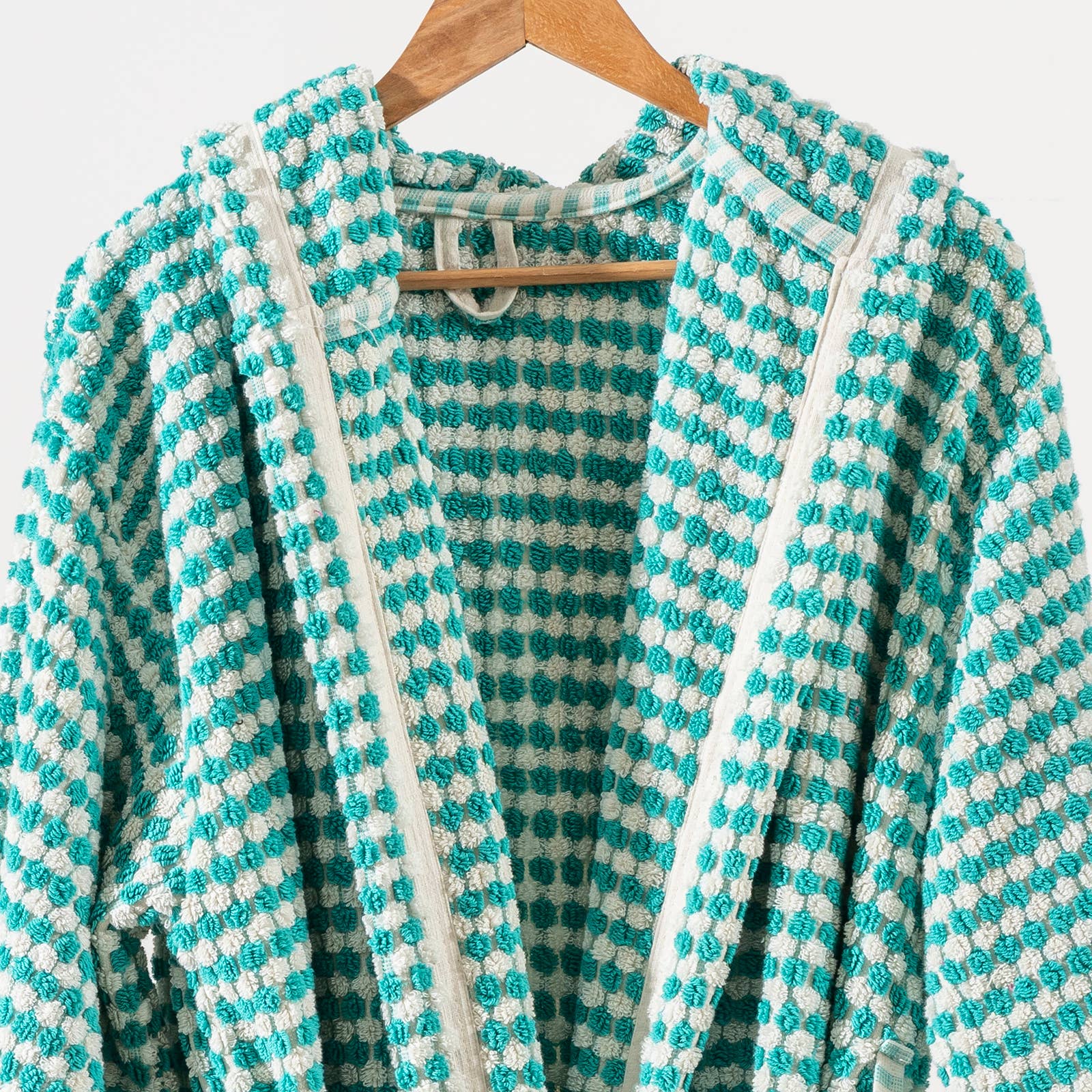Stripe Bathrobe Handloom Turkish Cotton Resort Heavy Luxury