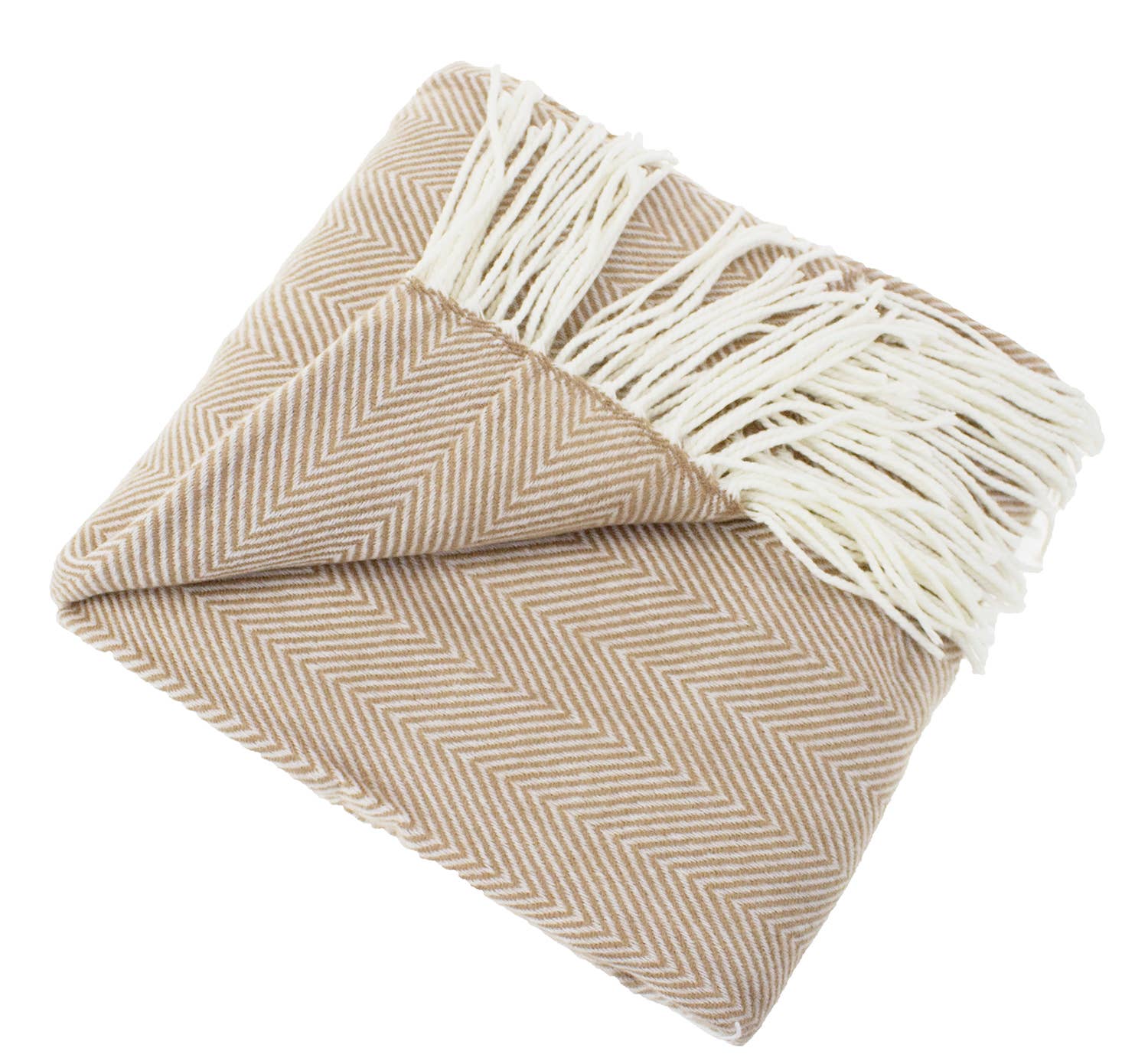 Fennco Styles Chevron Pattern with Tassel Trim Throw Blanket