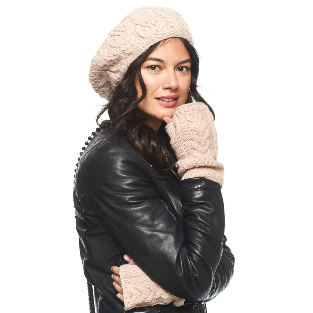 Nirvanna Designs Cable Hand-Knit Wool Hand Warmers