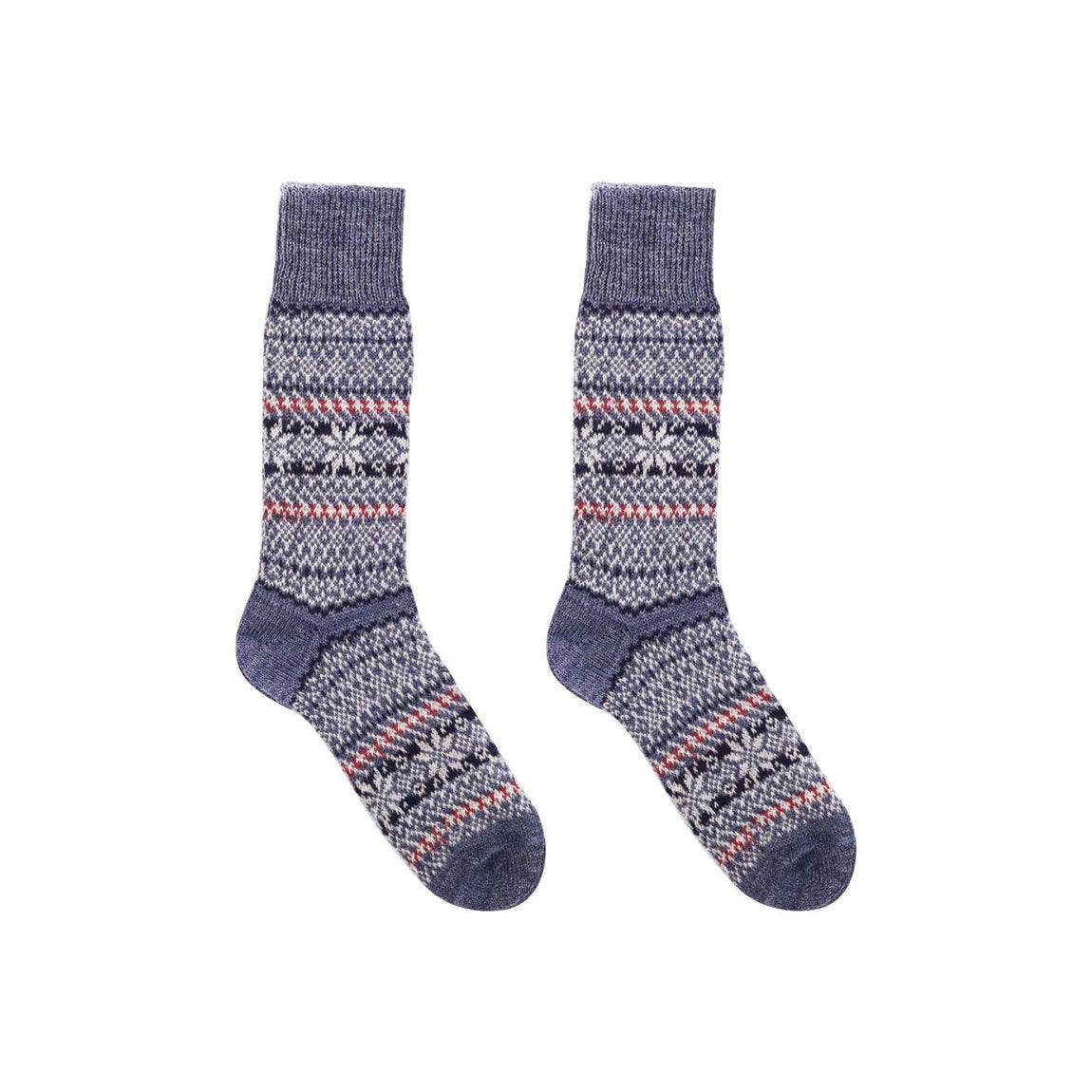 Nordic Wools Sigrid Merino Wool Blend Unisex Socks / Denim Blue Mix