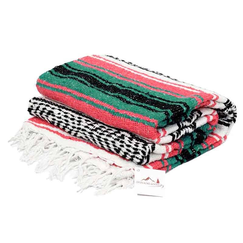 Coral and Sea Green Falsa Yoga Blanket