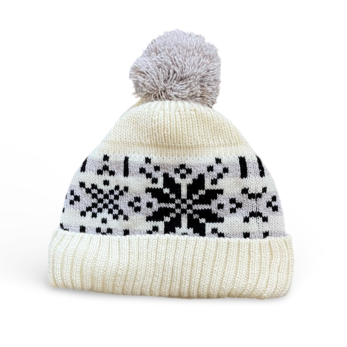 Nordic Wools Asenka Wool Beanie with Pom / Creme
