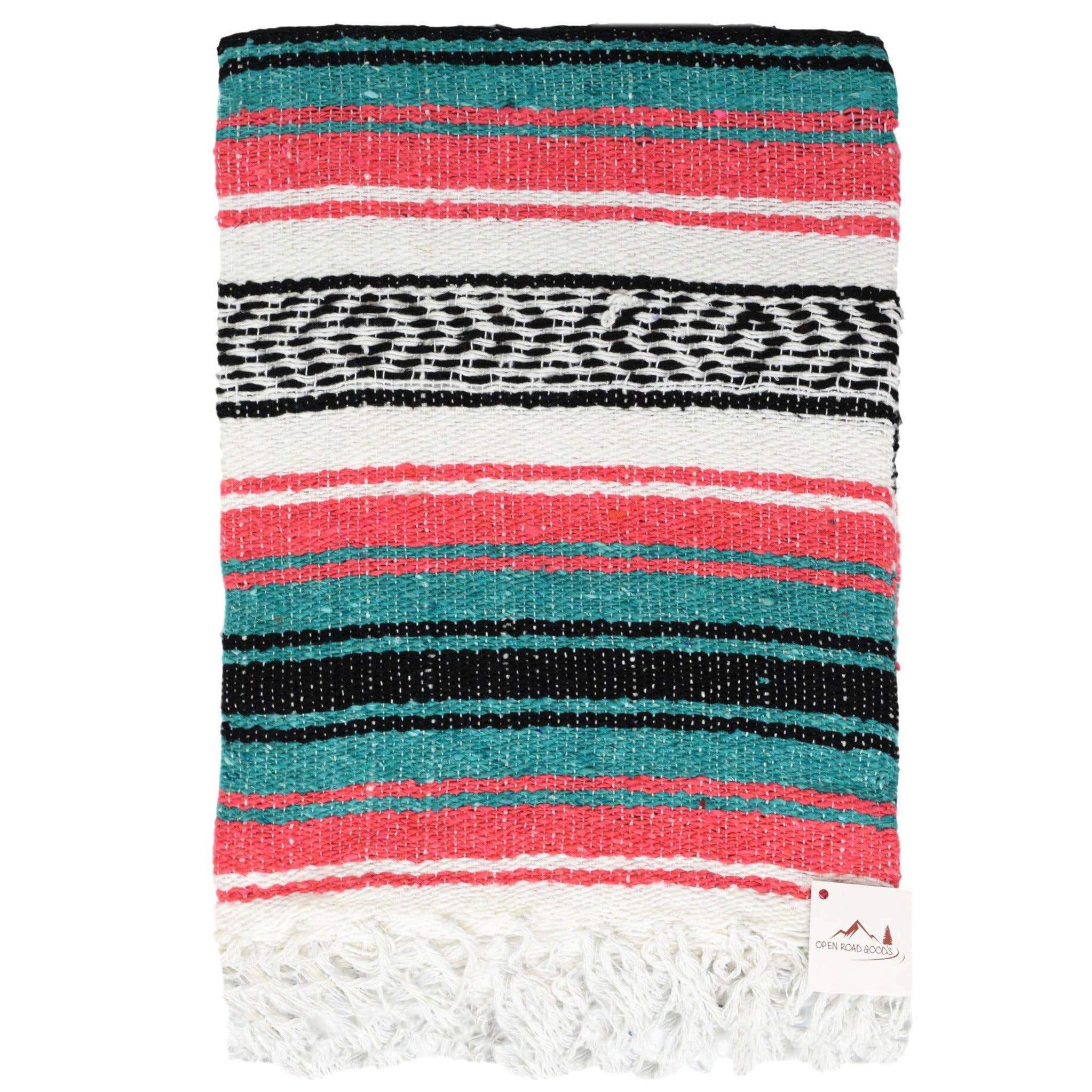 Coral and Sea Green Falsa Yoga Blanket