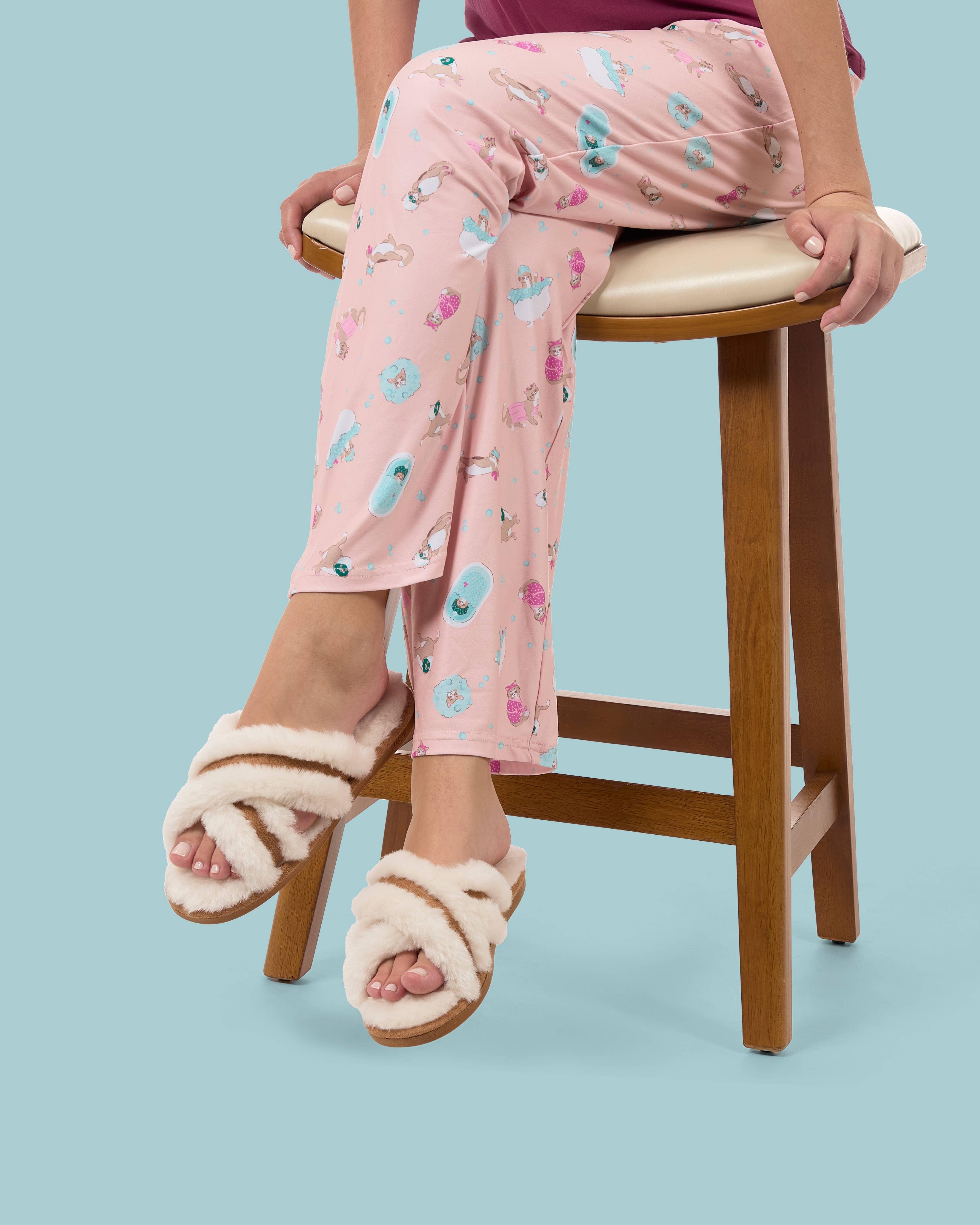 The Serina Plush Slide Slipper
