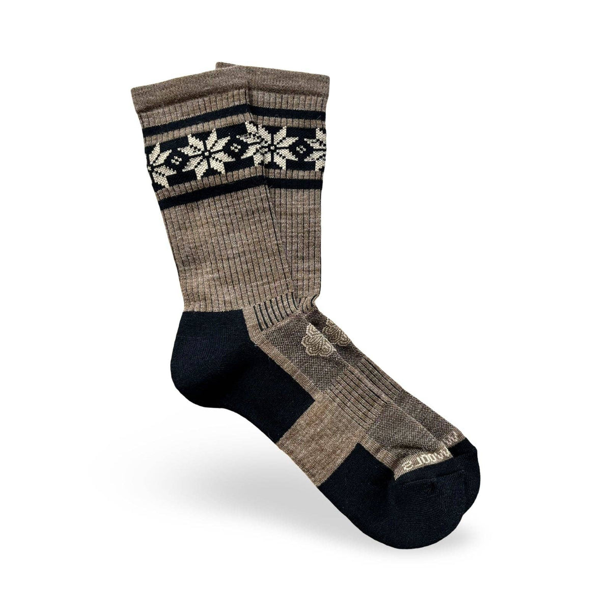 Nordic Wools Hike Merino Wool Blend Unisex Socks / Sand & Black