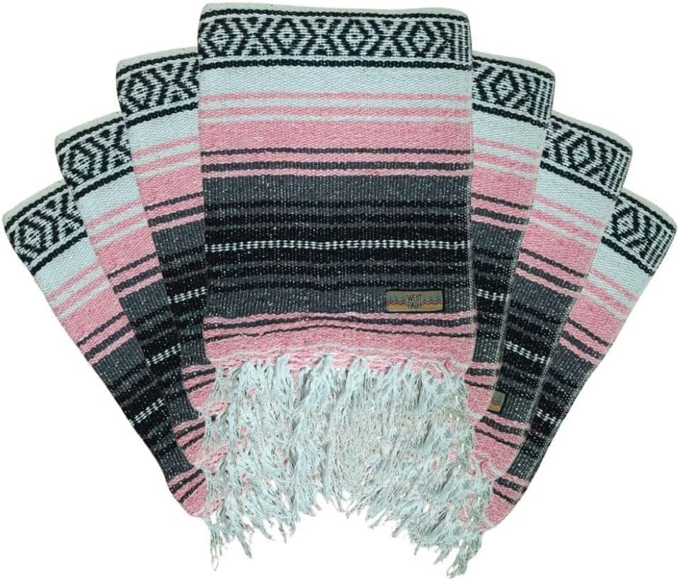 Mexican Blankets Pink Serape - Picnic | Camp | Yoga | Beach