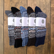 Nordic Wools Sigrid Merino Wool Blend Unisex Socks / 5-Pair Multi-Pack